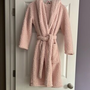 Pottery Barn Teen Cozy Pink Fleece Robe. Washed but never worn.